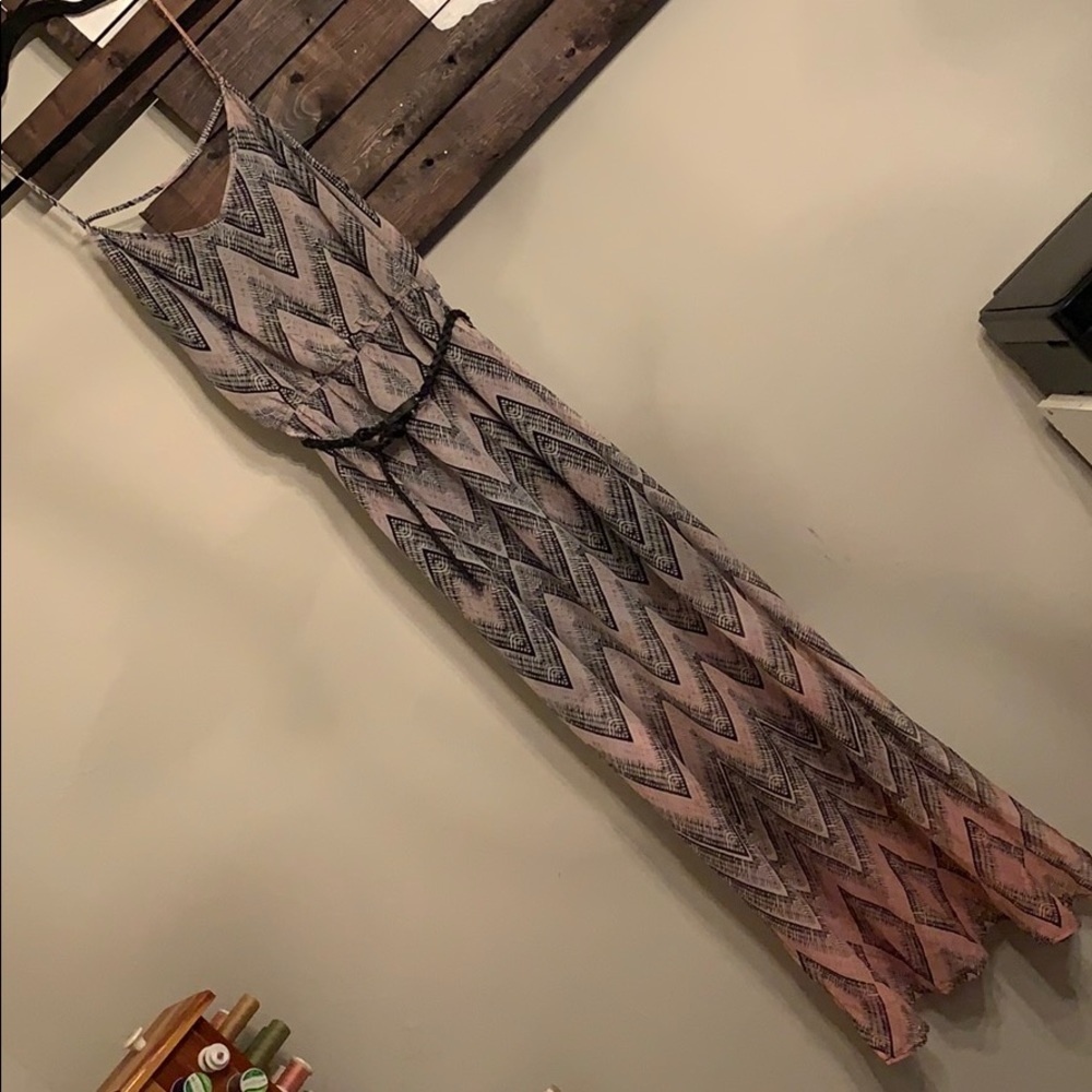 Spaghetti strap maxi dress with side slits